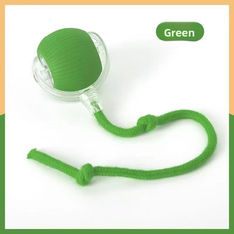 Bite Resistant Automatic Cat Toy Ball with Rope