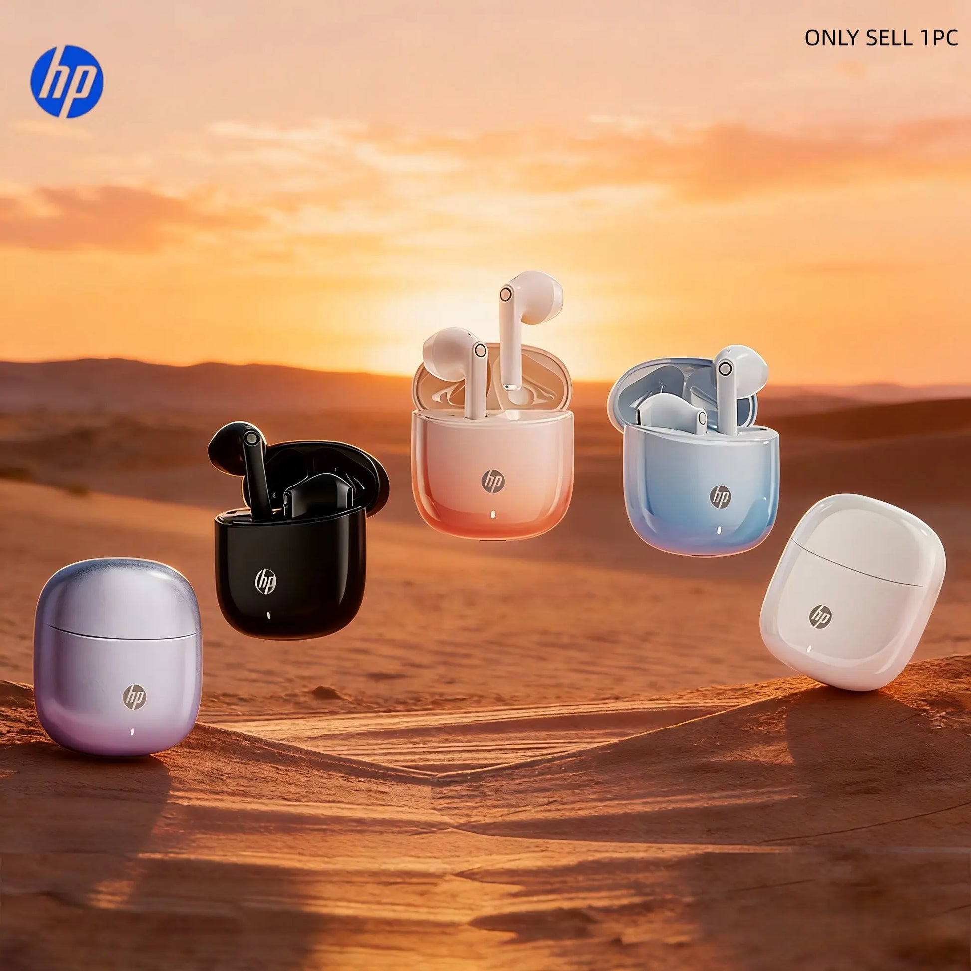 HP 2026 TWS Wireless Bluetooth Earbuds with Fast Charging, Extended Battery Life, HD Voice Call, Touch Control, and Ergonomic Design for iOS and Android Compatibility
